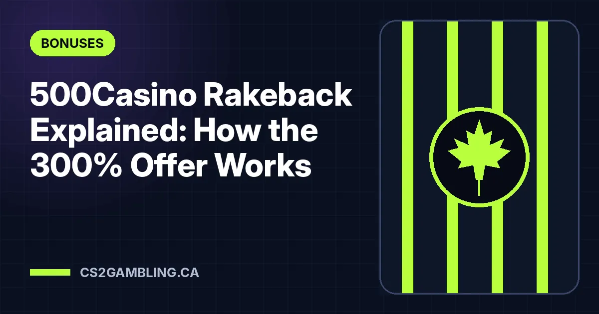 500Casino Rakeback Explained: How the 300% Offer Works