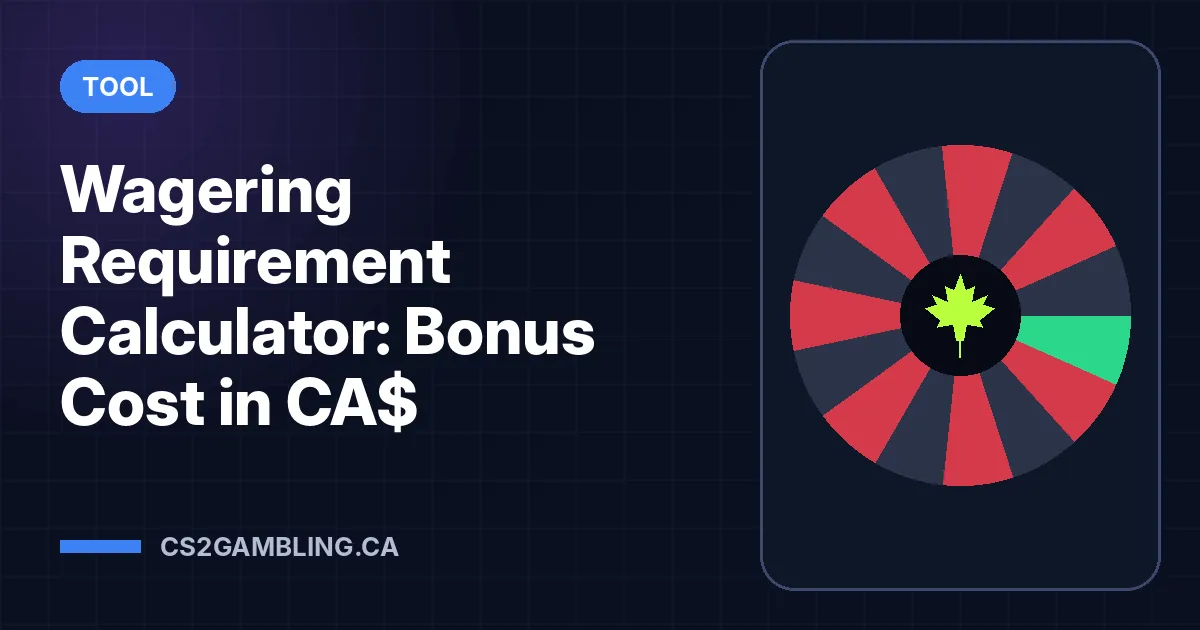 Wagering Requirement Calculator: Bonus Cost in CA$