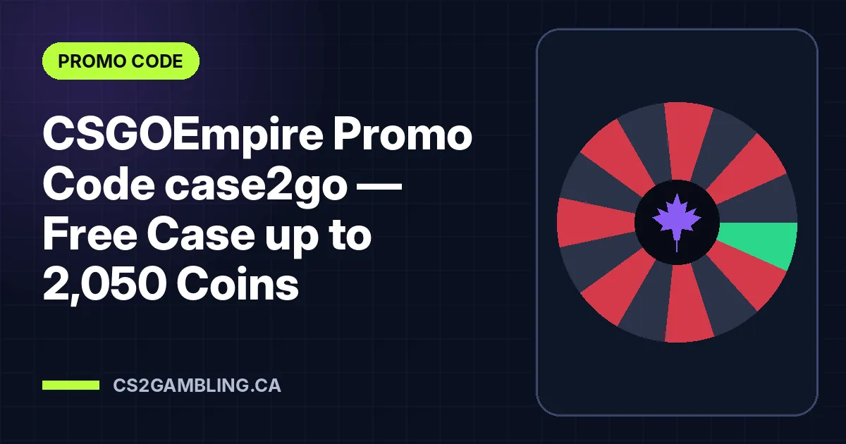 CSGOEmpire Promo Code case2go — Free Case up to 2,050 Coins