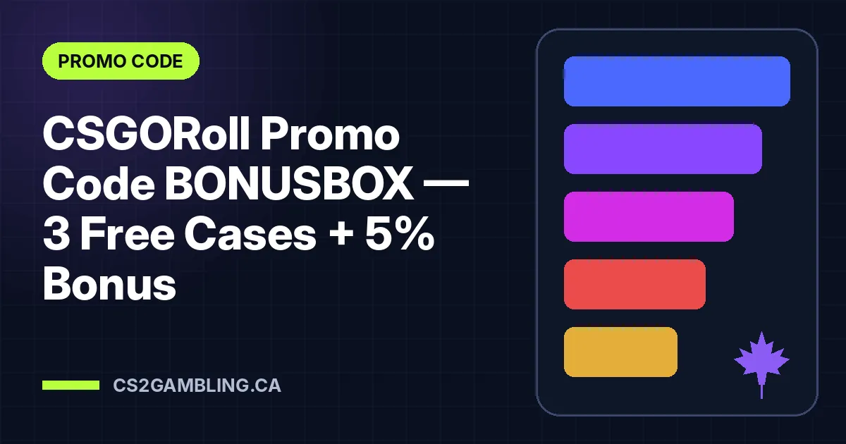 CSGORoll Promo Code BONUSBOX — 3 Free Cases + 5% Bonus