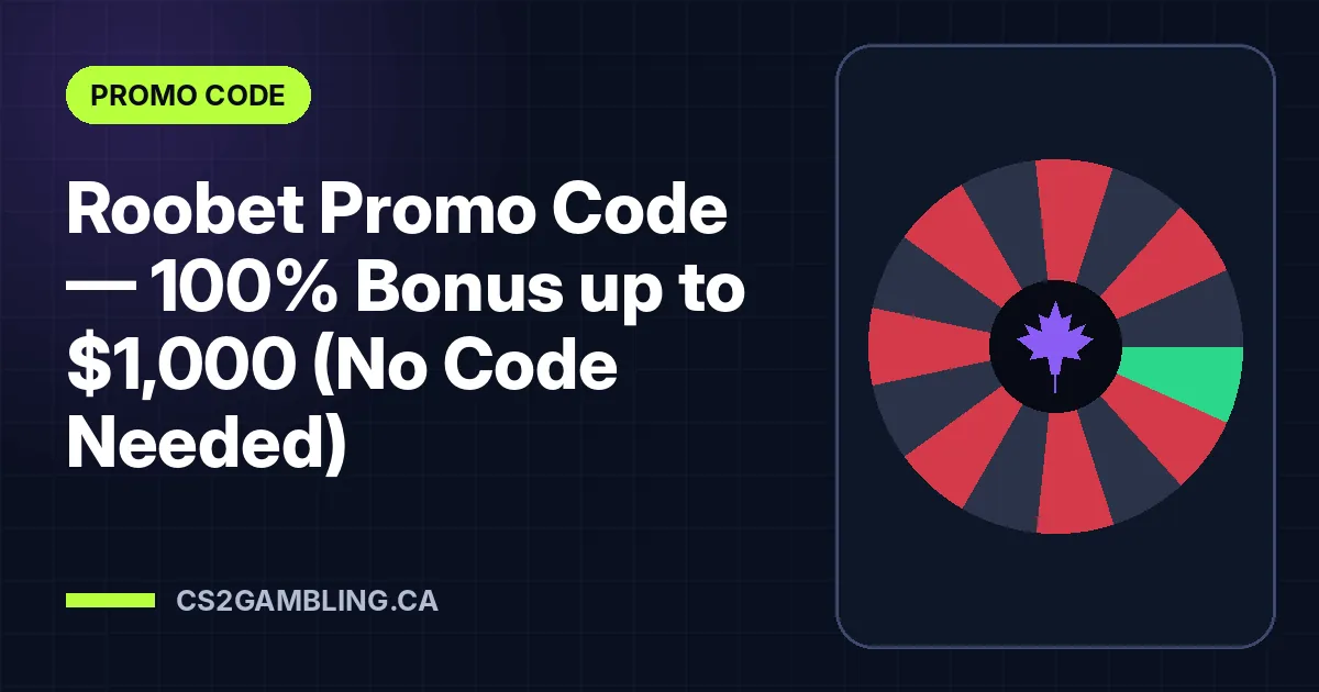 Roobet Promo Code — 100% Bonus up to $1,000 (No Code Needed)